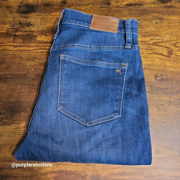 Madewell Jeans 27 Skinny 10" High Rise Tummy Control Medium Dark Wash Stretch - Picture 3 of 13